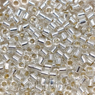 Бисер DBL-41 Miyuki Delica Beads 8/0 (блестящий, серебряный)